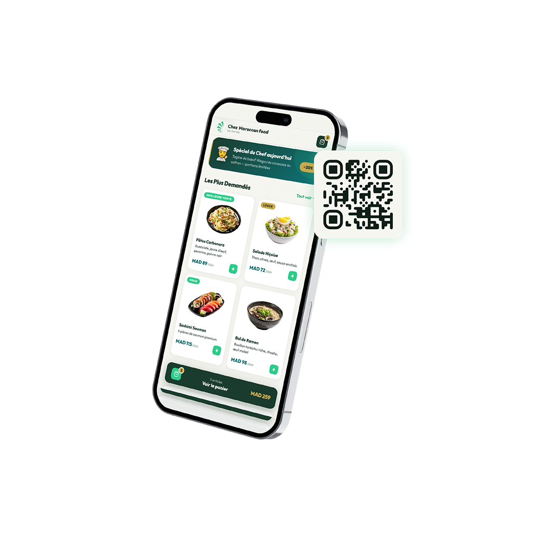 Menu digital QR code