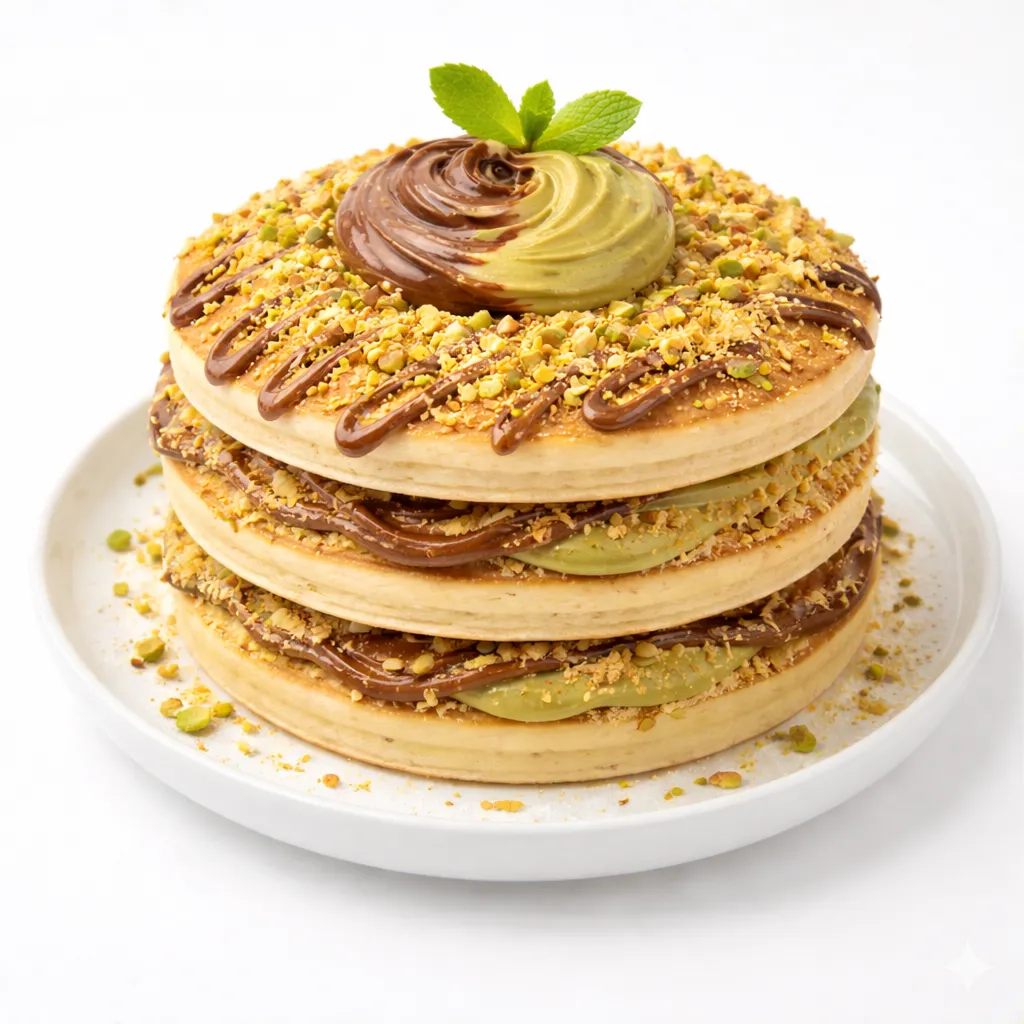 Pancake kunafa nutella Pistache