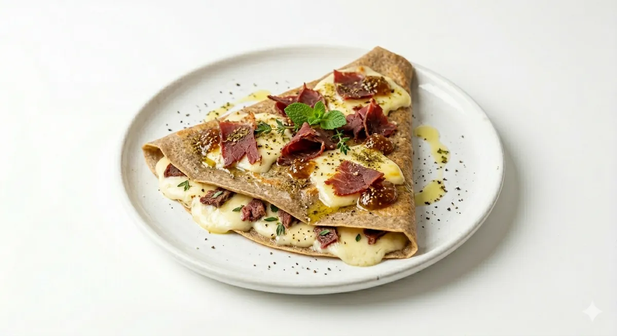 Crêpe salée charcuterie Fromage