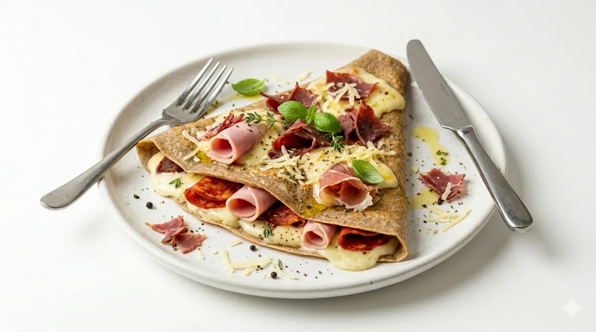 Crêpe salée dind fume Fromage