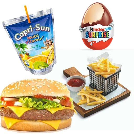 Option 1: Cheese Burger + Frites + Nuggets + Surprise
