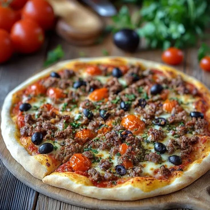Pizza viande hachée