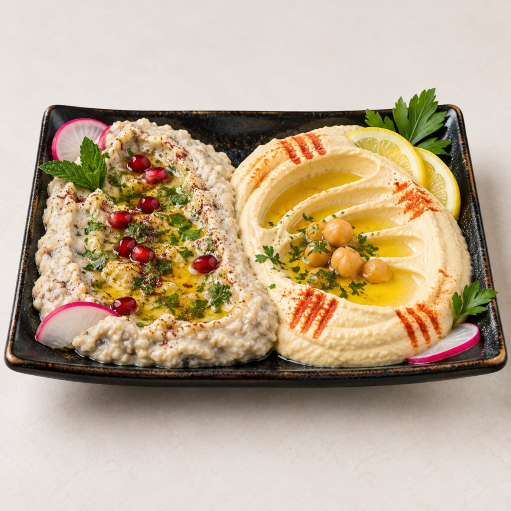 Houmous et Moutabal