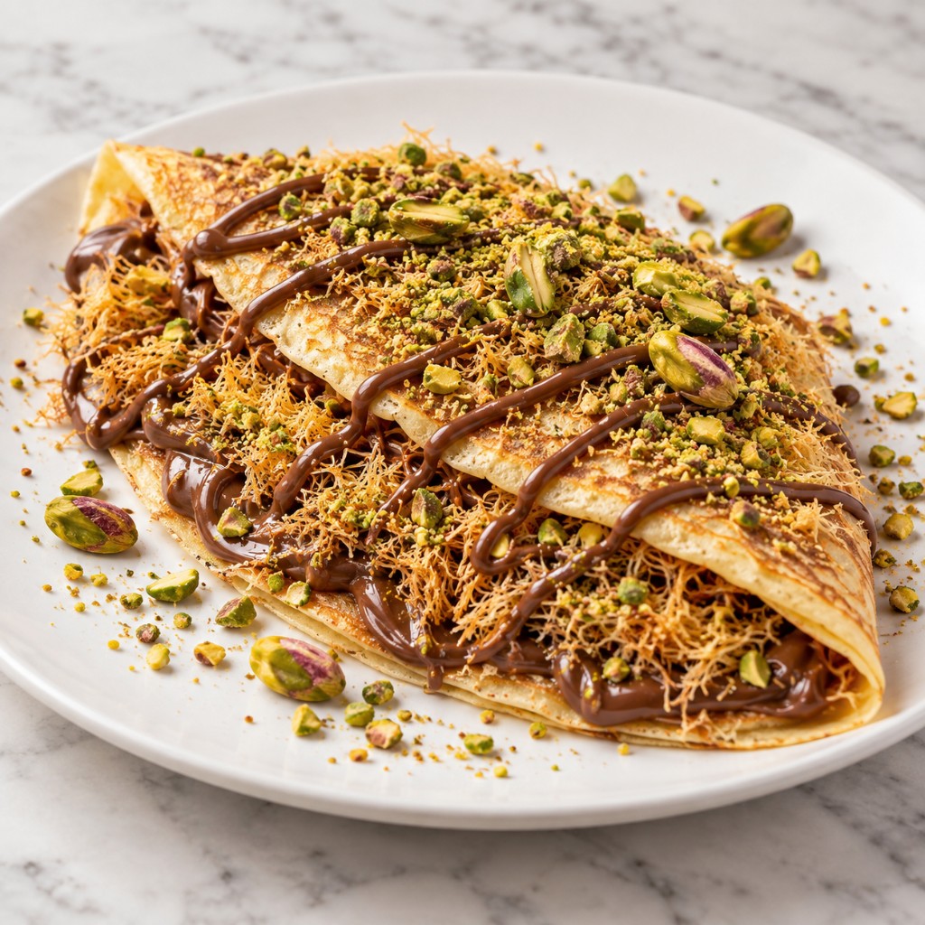 Crêpe Nutella Konafa Pistache (Dubai)