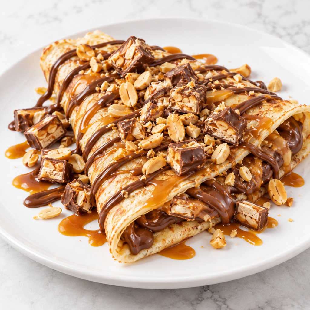 Crêpe Nutella Snickers