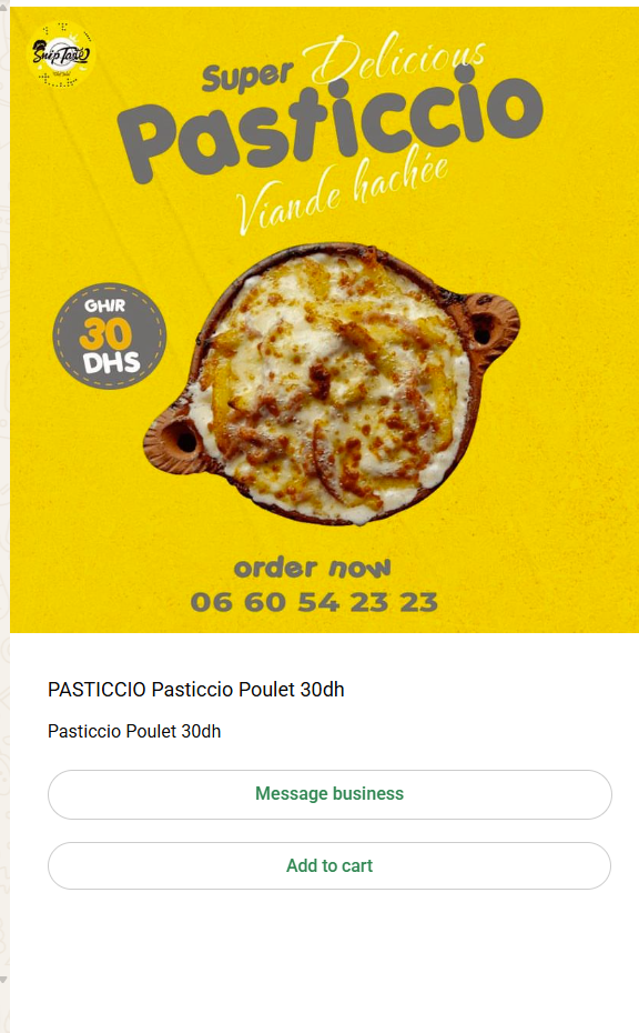 Pasticcio Poulet